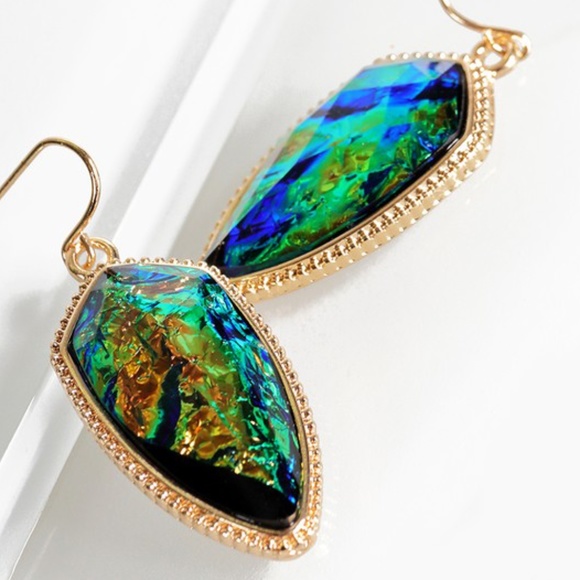 'Exton' Acetate Marquee Earrings - Picture 7 of 8